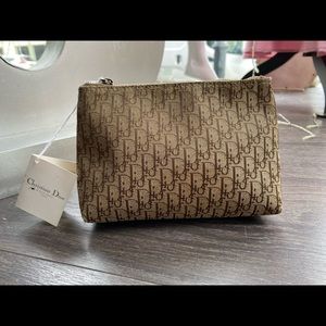 Vintage Dior Zipper Monogram Pouch